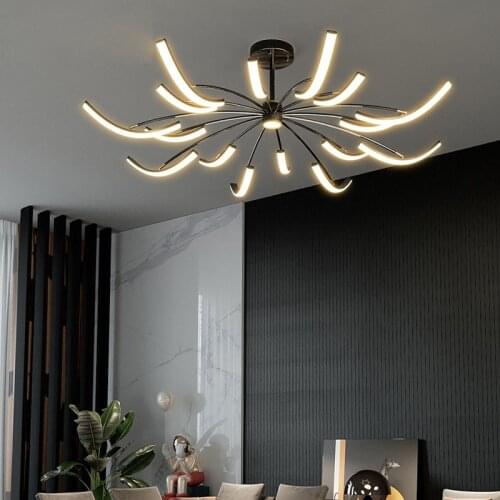 Living room Chandeliers 2021 new simple modern atmosphere personality creative light luxury Nordic chandelier bedroom led lamps