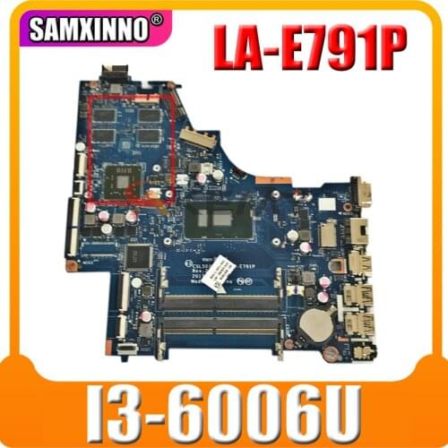 For HP 250 G6 15-BS Laptop Motherboard HD 8600M SR2UW I3-6006U CSL50 CSL52 LA-E791P 924755-001 924755-501 924755-601