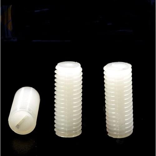 M4 M5 M6 M8 Nylon Slotted Set Screws Plastic Headless nylon Set Screw Screws Plastic Machine Headless Screw Nylon Set Screw