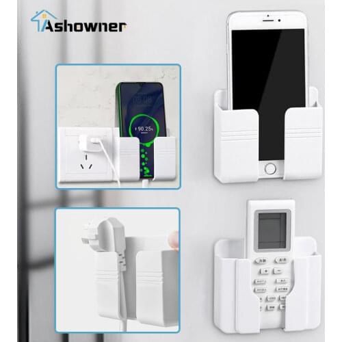 1PC Mobile Phone Charging Stand Wall-mounted Rack On Bed Sticky Wall-mounted Multi-function Non-punch Toilet Bedside Universal
