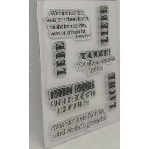 German stamp Clear Stamps for Scrapbooking Transparent Silicone Rubber DIY Photo Album Decor 0880