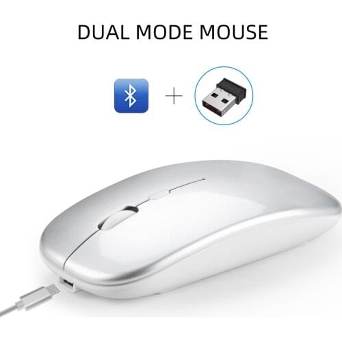 New Bluetooth Dual Mode Mouse Wireless 2.4G Mouse Mute Ultra Thin Notebook Desktop Office Mouses