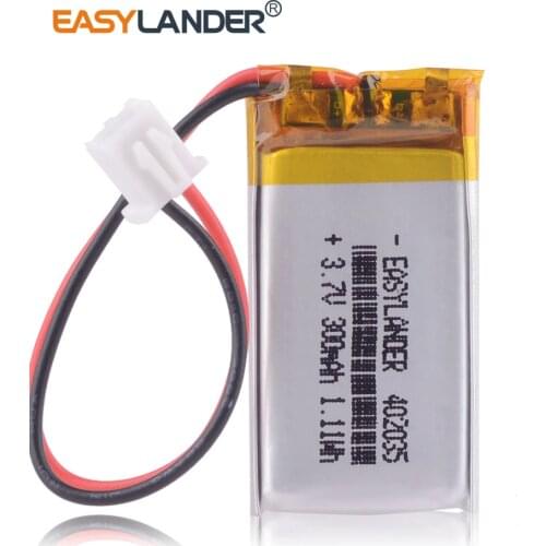 XHR-2P 2.54 402035 core 400mAh 3.7V polymer battery registrar mio dvr