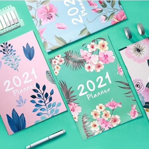 Agenda 2020 2021 A4 Notebook and Journal 365 Days Weekly Monthly Planner Organizer Schedule Book School Handbook Office Supplies