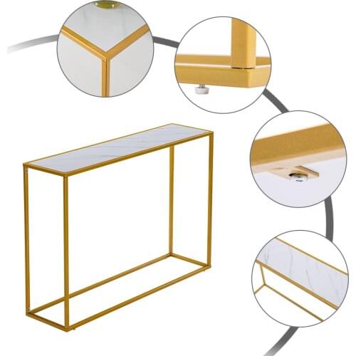 Porch Side table Console Table Entry way Table Hall table Display table Minimalist [106x28x76cm] White