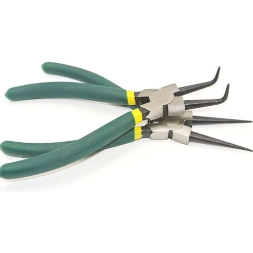 Professional 170mm High Quality 7 inches Internal Circlip Pliers External Bend Clamp Point Shaft Snap Ring Bent Nose hand tools