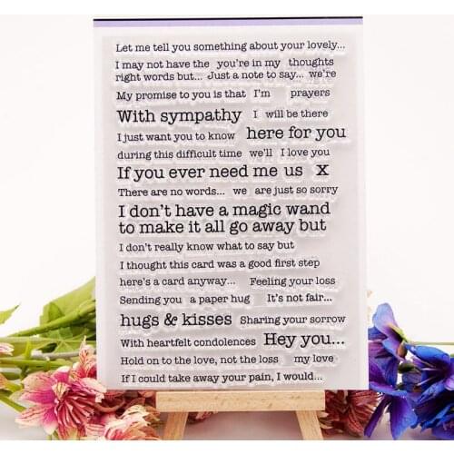 Transparent Clear Silicone Stamp English sentence for DIY scrapbooking/photo album Decorative clear stamp for Art Handmade Gift