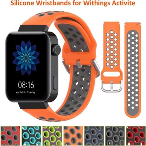 22mm Silicone Watch Band for Huami Amazfit GTR 47mm & Amazfit Pace & Amazfit Stratos wrist strap for samsung Galaxy watch 46mm