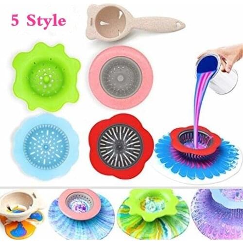 1 PCS Acrylic Pouring Strainers Plastic Silicone Strainer Flower Drain Basket Acrylic Paint Pouring Supplies