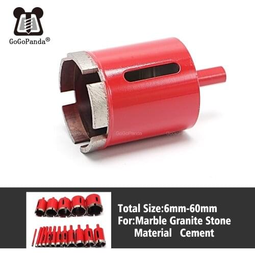 GOGOPANDA Free Shipping 6mm-60mm Core Drill Bit for Marble Granite Stone Material Cement Sintering Diamond Bit