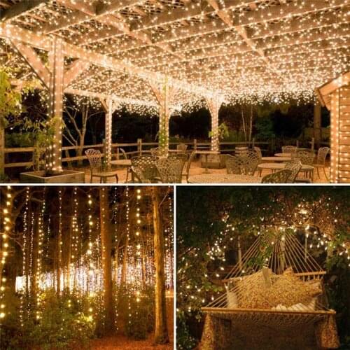 Led Solar Garland String Fairy Lights 3 Mode Holiday Xmas Wedding Party Outdoor Solar Powered Lamp For Garden Decoration 5z