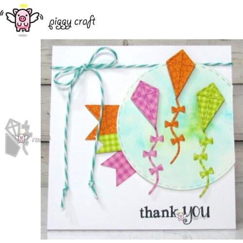 Piggy Craft metal cutting dies cut die mold 3Pcs kite Scrapbook paper craft album card punch knife art cutter die