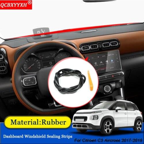 Car-styling Anti-Noise Soundproof Dustproof Car Dashboard Windshield Sealing Strip Accessories For Citroen C3 Aircross 2017-2019