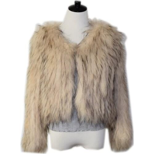 Knitted Real raccoon fur coat 2018 new fashion jacket overcoat womens fashion winter warm genuine fur coat