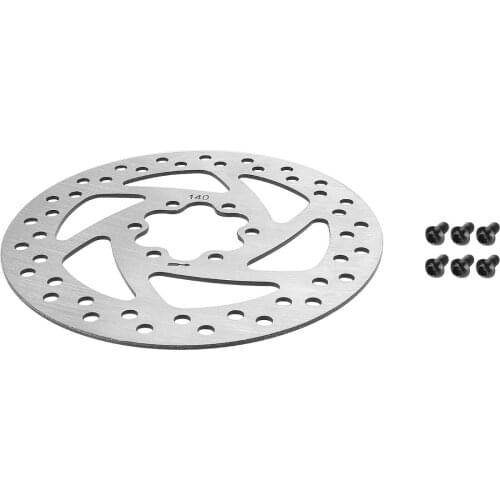 140mm Brake Disc Rotor Pad with 6 Screws for Electric Scooter Stainless Steel 6 Holes 140mm Brake Pad E-Scooter Accessories