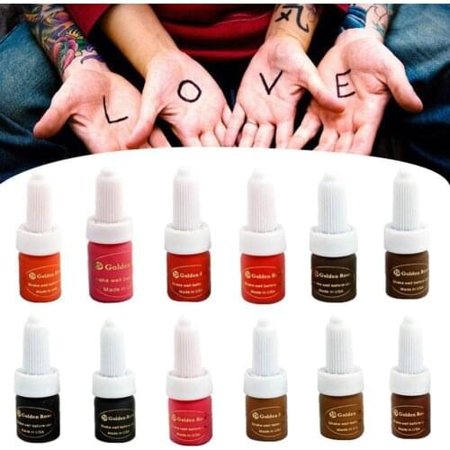 5ml Tattoo Ink Permanent Makeup Micro Pigment Cosmetic Lip Eyebrow Liner For Microblading Color G0C4