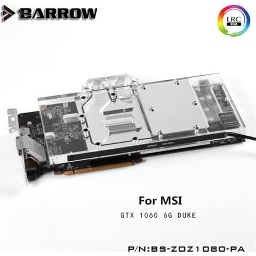 Barrow GPU Water Block For MSI GTX1060 DUKE Water Cooling Radiator BS-MSD1060-PA
