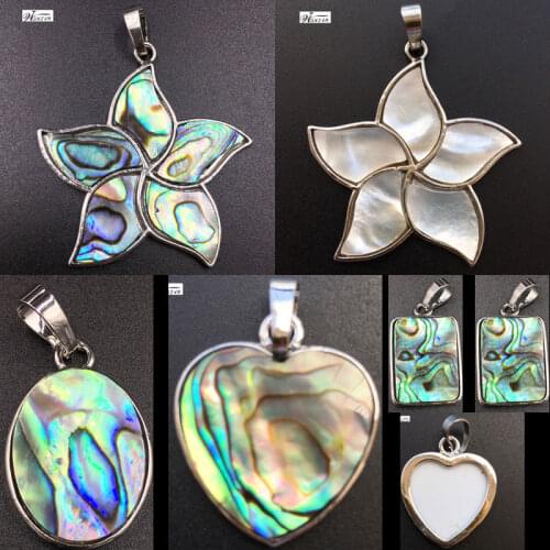 Free shipping Fashion Jewelry New Zealand Abalone Shell Pendant Bead 1pcs WB720