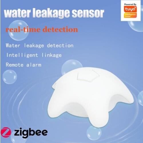 Tuya Zigbee3.0 Water Detector Leakage Sensor Alarm Leak Detector Sound Tuyasmart Smart Life APP Flood Alert Overflow Security