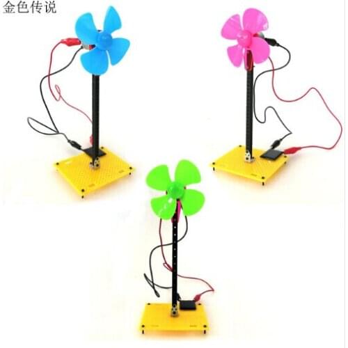 DIY Solar Energy Windmill Model Puzzle Popular Science Toys Educational Bricks 4WD Smart Robot Car Chassis RC Toy F17933/5