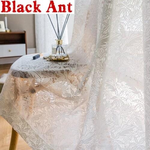 French Romance Lace Tulle Curtain For Living Room Window Screen Bay Balcony Window Blinds Drape Window Treatment Custom X-JD815