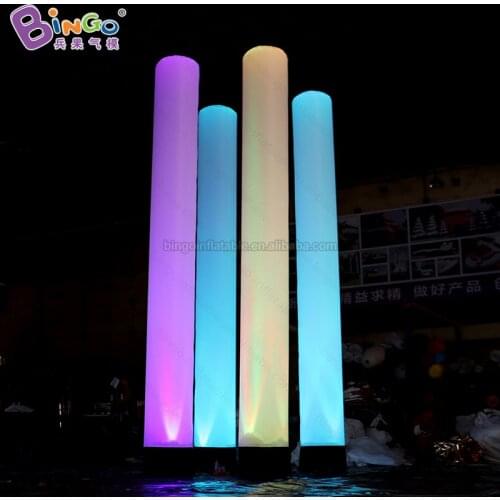 Customized 4m height inflatable lighting column / inflatable air column light-up toys