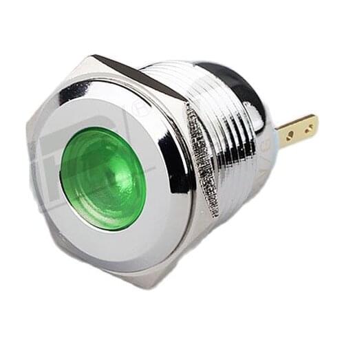 Jeep Cherokee 12v Red LED Indicator Chrome Plated Brass Light Stays On In 2 Wheel Drive -22mm