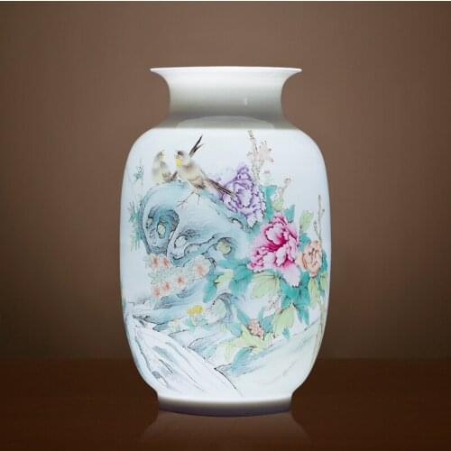 Jingdezhen Ceramic Vases Hand Painted Pastels Wax Gourd New Chinese vase Living Room Porch Decoration Gift Giving porcelain vase