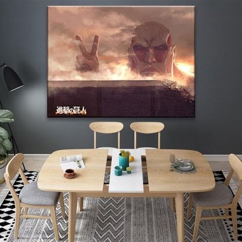 Colossal Titan Anime Attack on Titan Manga Canvas Painting Wall Art Poster Print Picture Living Room Decoration Home Decor