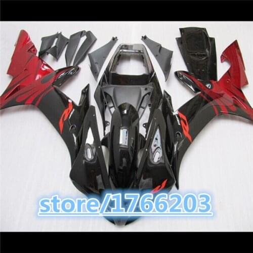 Bodywork Set red+ black Fit 2002 2003 YZF R1 02-03 Body Kit 2002-2003 for YZFR1 2002-2003 ABS Fairing P BBF