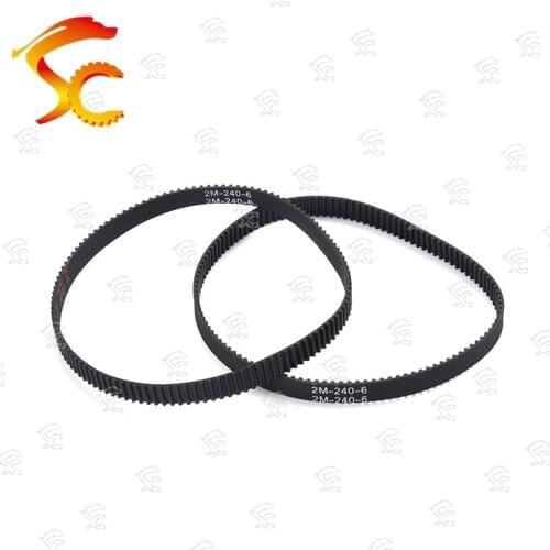 10PCS 2GT/2M 240 closed-loop rubber 2GT/2M-240 timing belt Teeth 120 Length 240mm wide 6/10/12mm 3 d printer belt wheel