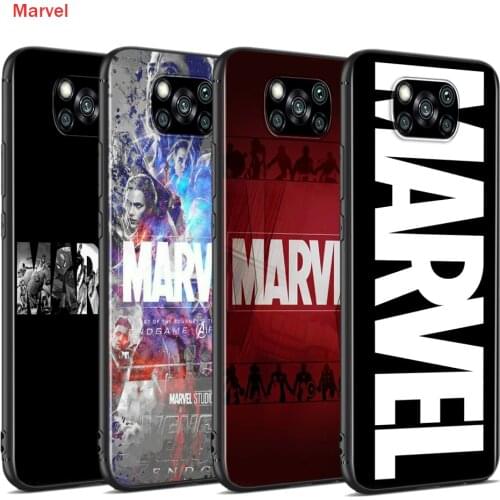 Marvel Logo For Xiaomi Poco X3 NFC M2 X2 F2 F3 C3 M3 F1 Pro Mi Play Mix 3 A3 A2 A1 6 5 Lite Soft Phone Case