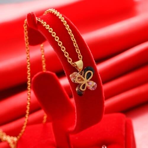 Gligli Small Necklaces For Women/Girl Gold Color Pendant Thin Chain Jewelry Ladies Festival Gift