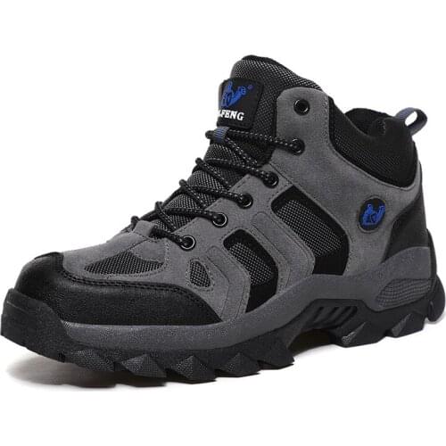 Men Outdoor Ankle Boots Non-slip Autumn Spring Lace Up Walk Male Casual Flat Shoes Sneakers Fashion Comfortable Plus Size 39-48