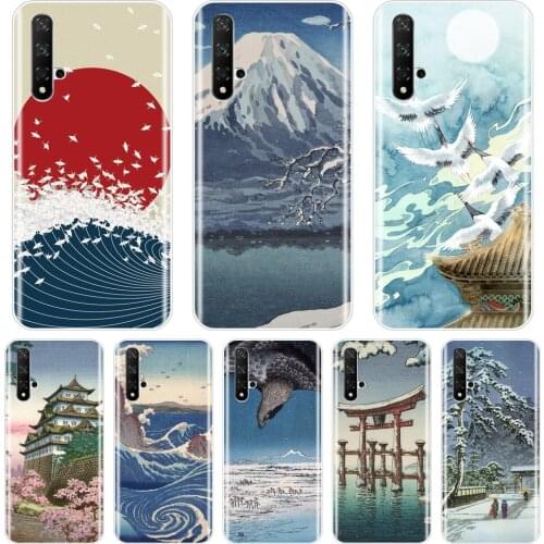 Soft Phone Case Silicone For Huawei Honor 8S 8A Pro V20 Japanese Art Japan Wave Back Cover For Huawei Honor 20 Lite Pro 10i 20i