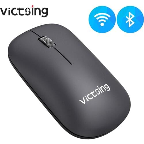 VicTsing PC269 Bluetooth and 2.4G Computer Mouse Silent Click Metal Scroll Wheel 5 Level DPI Ultra Slim Portable Computer Mice