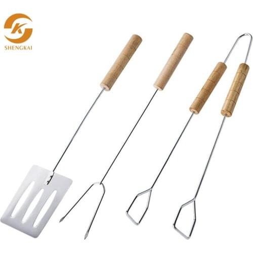 Stainless Steel Barbecue Tool Combination BBQ3 Piece Set Barbecue Spatula Outdoor Portable Grill Set