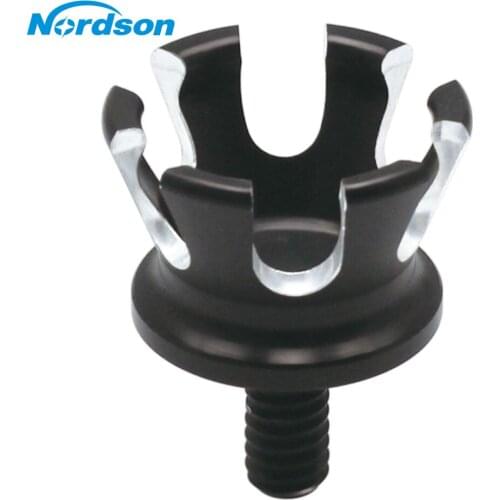 Nordson Motorcycle Imperial Crown Style Seat Bolt Tab Screw Nuts Mount Knob Cover for Harley Sportster Dyna Fatboy Road King
