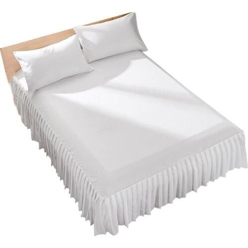 Newly Bed Cover Bedspread Bed Skirt Hotel Home Sheet Bed Skirts Bedcover Bedding Skirts Home Textile Solid Color