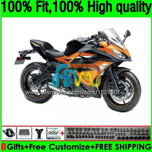 OEM Injection For KAWASAKI Bodys 650R ER6 F ER 6F 17 157BS.30 650R-ER6F ER-6F ER6F 17 18 19 2017 2018 Orange black 2019 Fairings