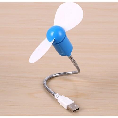 Portable Mini USB Fan Flexible Gooseneck Design Cooling Fan Bendable Adjustable Silent Cooler Suitable For Mobile Power