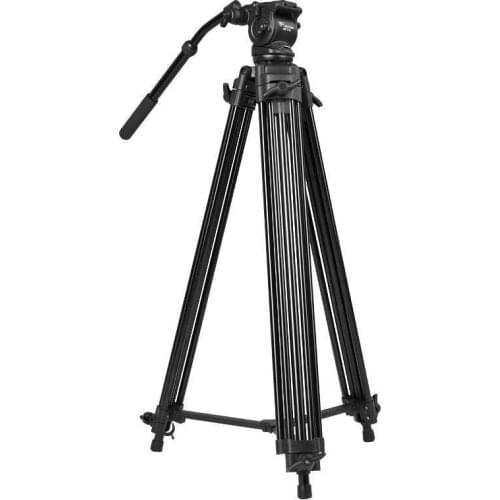 WF718 Professional Video Tripod DSLR Camera Heavy Duty Tripod with Fluid Pan Head 1.8m high Load 8kg WF-718 better than JY0508