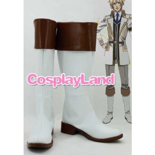 Customize Boots Kamigami no Asobi Apollon Agana Belea White Cosplay Boots Custom Any Size Anime Party Boots