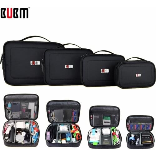 BUBM bag for electronic accessories digital receiving bag power bank XL L M S 3 4 pcs a set Portable Travel bag Organizer