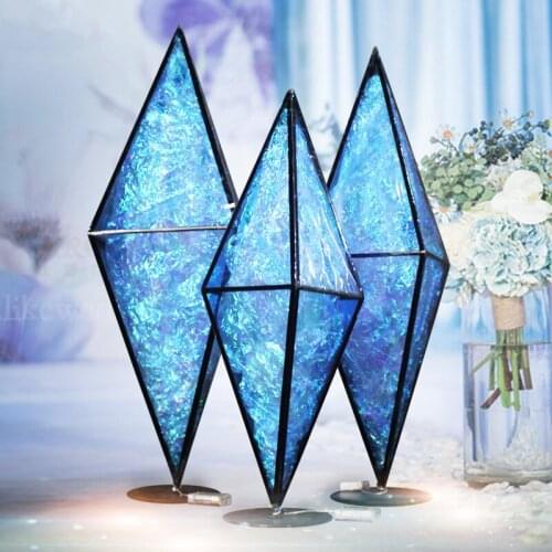Wedding wrought iron gemstone road lead stage background ceiling props wedding party decoration pendant