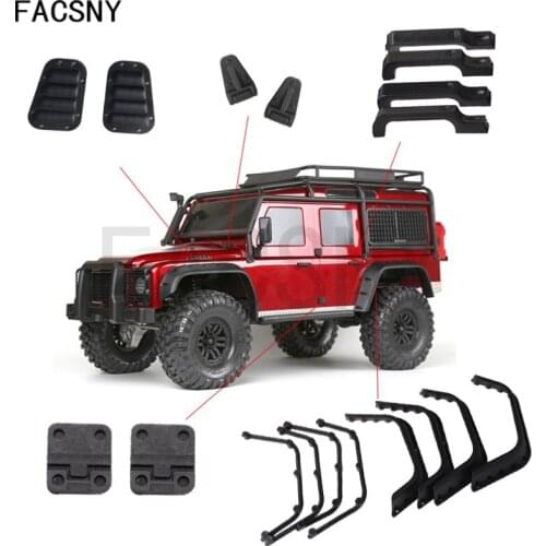 Traxxass TRX4 T4 D90 D110 Black Plastic Intake Grille Cover & Engine Cover Hinge & Car Door Hinges & Door Handles & Mud Fenders