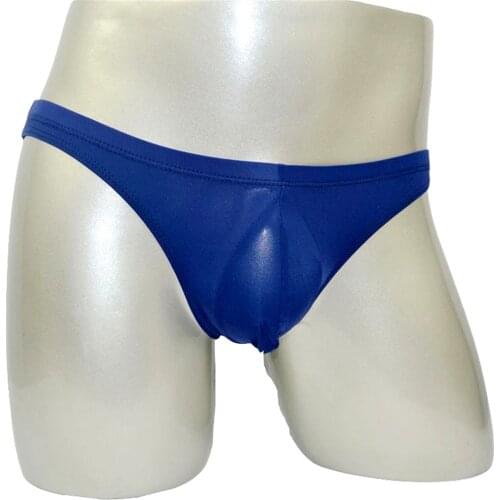 Solid Color Men Ice Silk Brief Ultra Thin Sexy Panties for Men Silk Nylon Panties Men U Convex Underwear Well Stretch