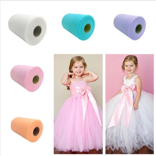 White Pink Tulle Roll Spool Tutu 15cm 100 Yards DIY Table Skirt Birthday Wedding Party Decoration Tulle Organza Roll Supplies
