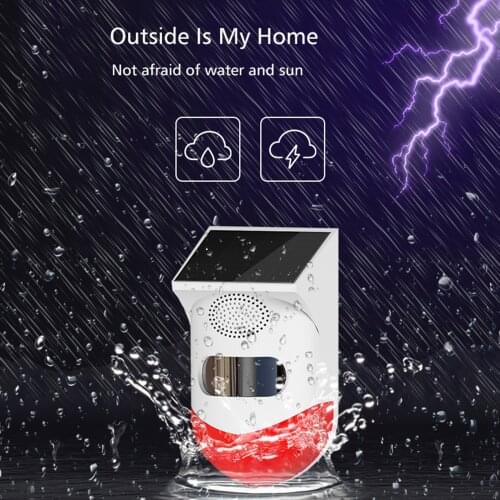 WiFi Solar Strobe Light Motion Detector Remote Control, IP65 Waterproof,Digital Recognition to Prevent False Alarm