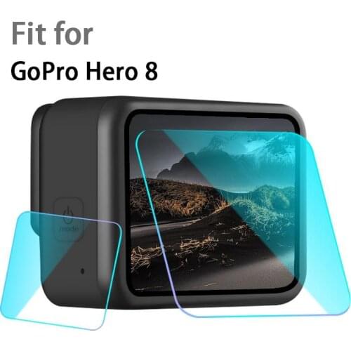 Tempered Glass Lens Film Screen Protector for GoPro Hero 8 Camera Toughened Anti-Scratch Display Accessories for Go Pro Hero 8